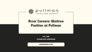 Accor Careers Waitron Position at Pullman