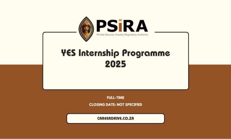 PSiRA YES Internship Programme 2025