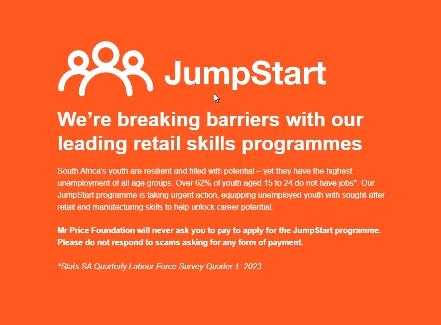 JumpStart Retail Frontline Programme applications