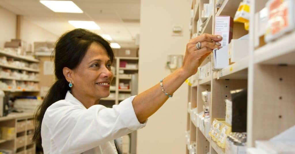 Woman at a dis-chem pharmacy